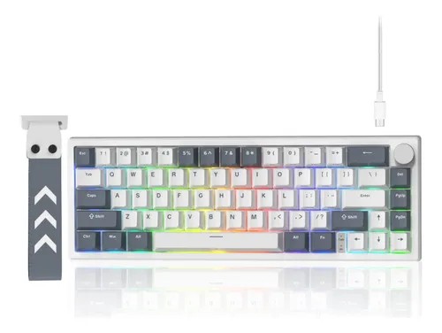 Teclado Mecánico 60 WOMIER VK-66 PRO - Color Ordinary Gris